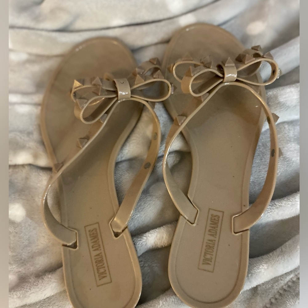 Nude Jelly Bowtie Sandals